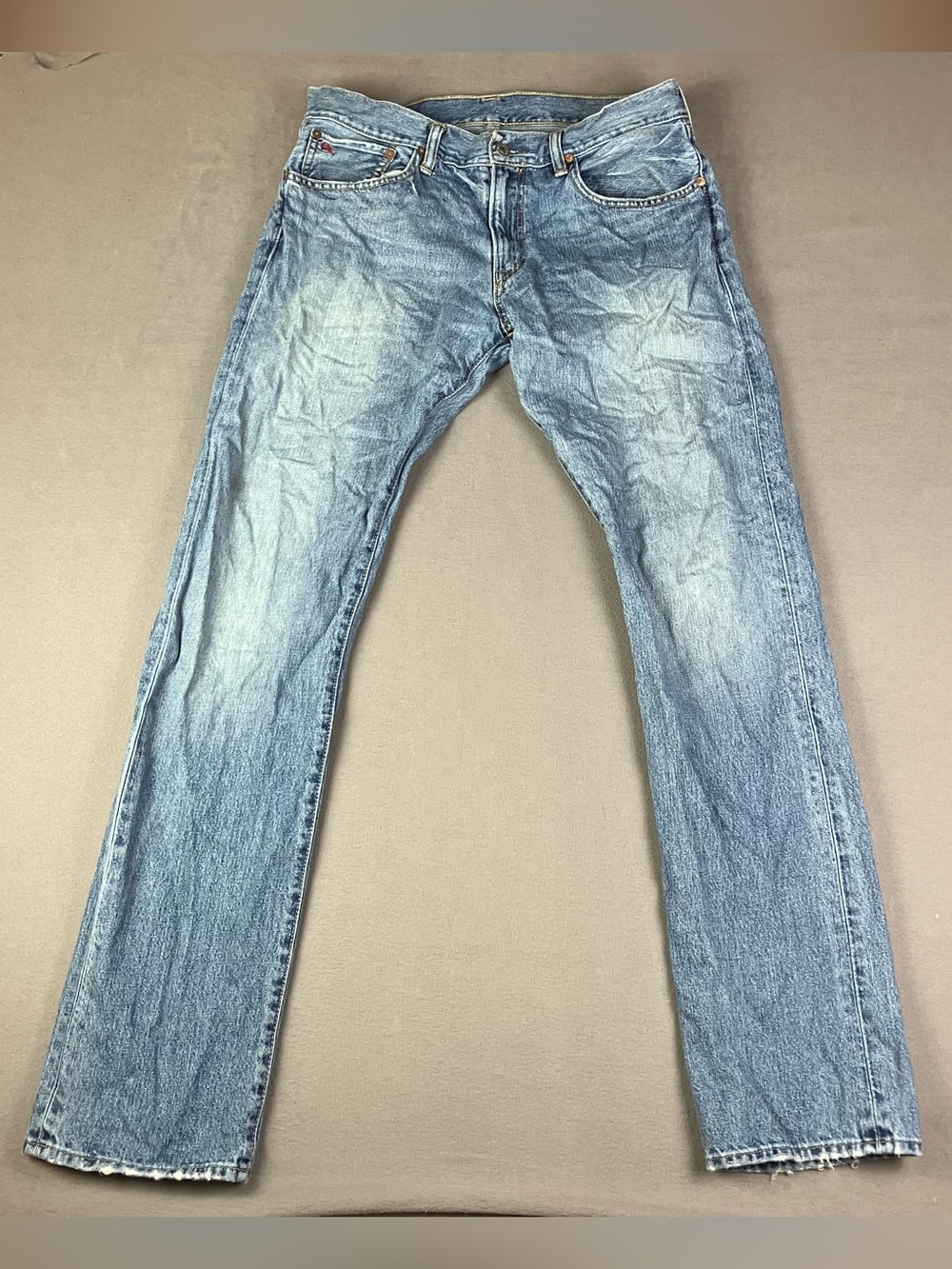 Polo Ralph Lauren Men’s Jeans Size 32x36 Slim Straight Light Blue Wash Denim. In
